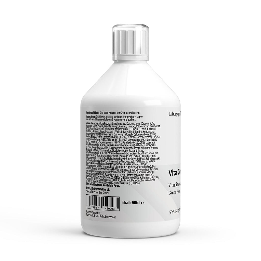 Vita Complete PLUS+ 50 vegane Shots - Fresh Orange - 500ml